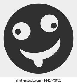 Smiley Raster Pictogram Illustration Contains Flat Stock Illustration