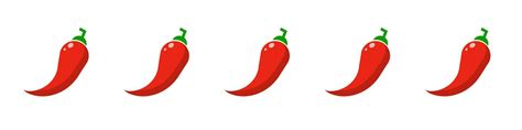Chili Pepper Spiciness Level Icon Set Spicy Hot Vector Vector Art At Vecteezy