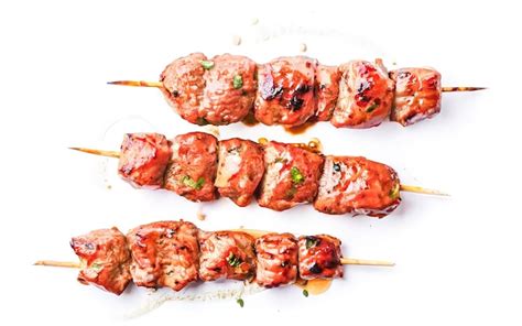 Premium Photo Raw Turkish Adana Shish Kebab Isolated On White Background