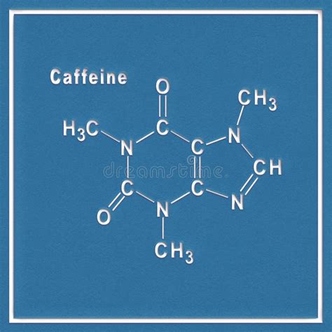 Caffeine Structural Chemical Formula Stock Illustration Illustration