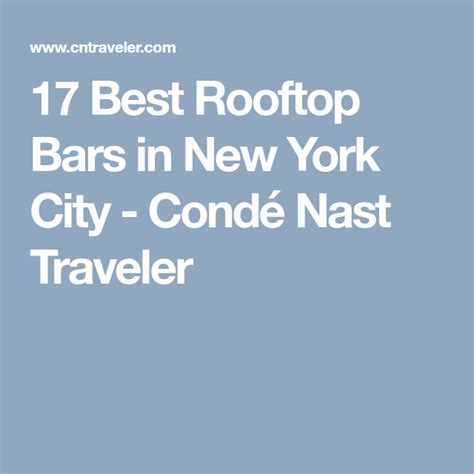 17 Best Rooftop Bars in New York City Condé Nast Traveler Rooftop