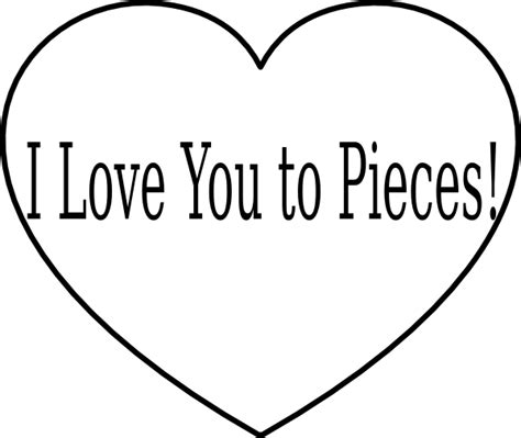 I Love You To Pieces Heart Clip Art at Clker.com - vector clip art online, royalty free & public ...