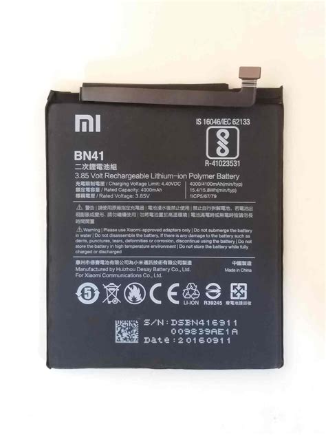 100 Original Xiaomi Redmi Note 4 Battery Replacement