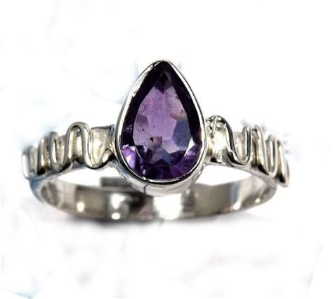 Natural Amethyst Gemstone Sterling Silver Ring