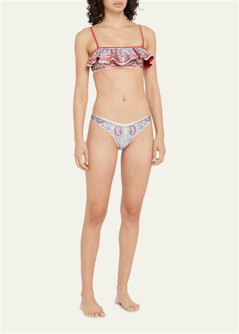 Zimmermann Vitali Frill Bandeau Two Piece Bikini Set Bergdorf Goodman