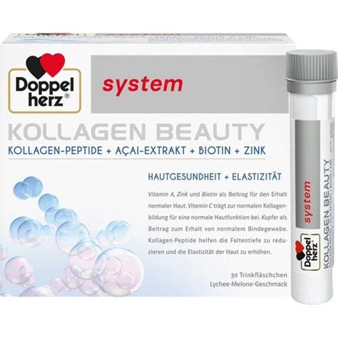 DOPPELHERZ Kollagen Beauty system Trinkfläschchen wir leben Apotheken