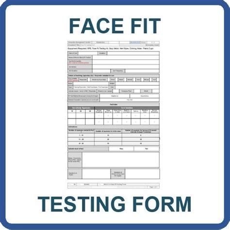 Face Fit Testing Form MVR Health And Safety