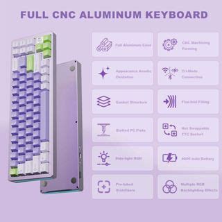 Yunzii Al Tri Mode Hot Swappable Rgb Backlight Mechanical Keyboard