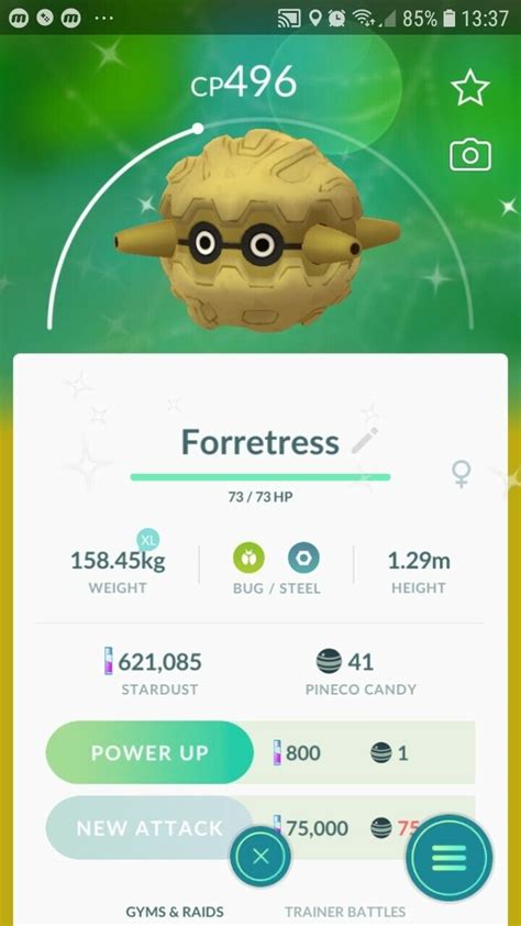 Shiny Forretress Pineco Evolution Pokemon Trade Go Ebay