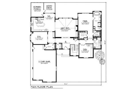 Traditional Style House Plan 3 Beds 4 5 Baths 4303 Sq Ft Plan 70 425