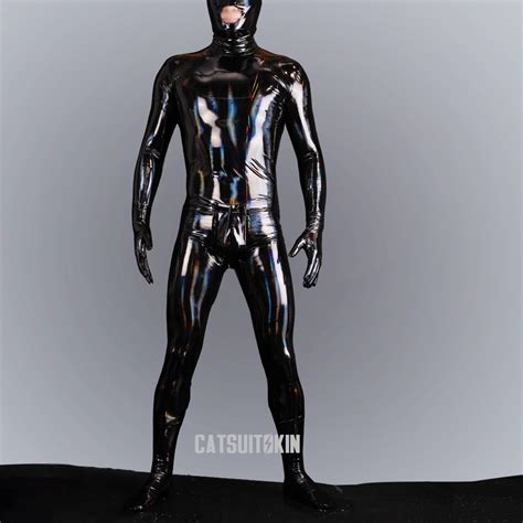 Custom Wet Look Composite Latex Comlatex Colorful Men Glossy Leather