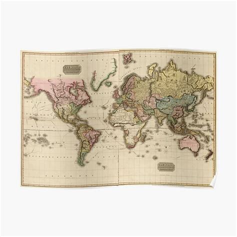 World Map (1812) Premium Matte Vertical Poster sold by Cindy Nguyen ...