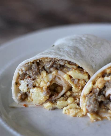 Freezer Meal Sausage And Egg Breakfast Burritos Organize Yourself Skinny