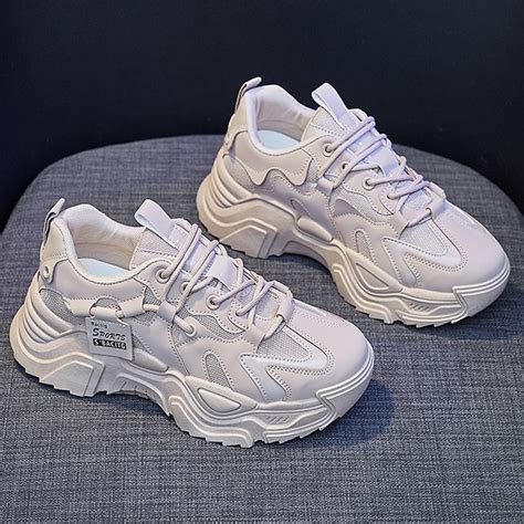 Breathable Womens Vulcanize Shoes Chunky Sneakers Women Shoes 2023