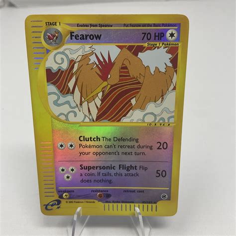 Pokémon FEAROW Reverse Holo Rare Card 45 165 Expedition Base Set WoTC