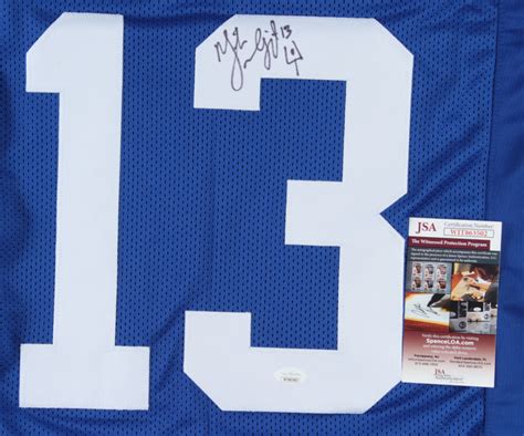 Mike Vanderjagt Signed Jersey with Hand-Drawn Field Goal Sketch (JSA ...