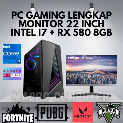 Jual Pc Gaming I Rx Gb Monitor Fullset Pc Gaming Murah I I