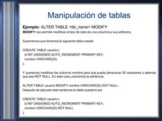 Clase 2 El Lenguaje DDL De SQL PPT