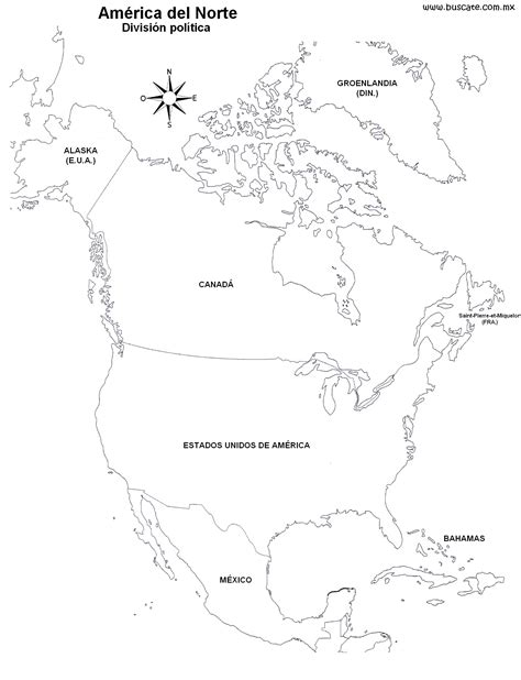 Mapa Del Continente Americano Con Nombres Para Imprimir School Images