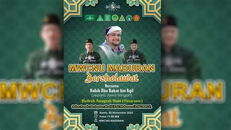 Live Mwcnu Maduran Bersholawat Habib Abu Bakar Bin Aqil Hadroh