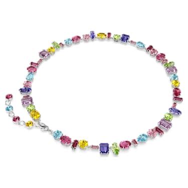 Gema Necklace Mixed Cuts Multicolored Rhodium Plated Swarovski