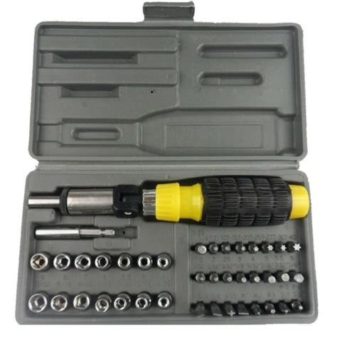 41 Pc Ratchet Screwdriver Set With Bits And Sockets Econosuperstore