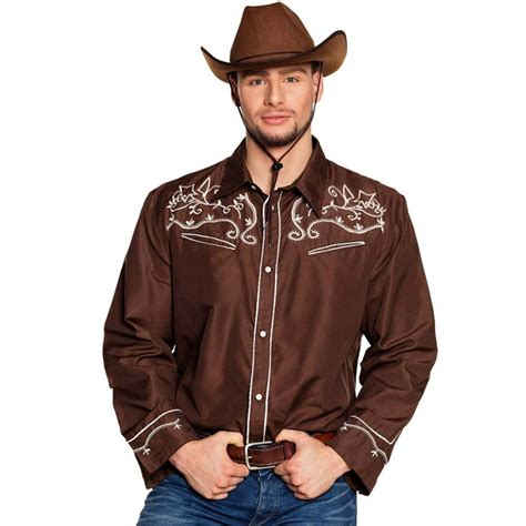 Déguisement Chemise Cowboy Marron Homme Tralala Déguisement fr