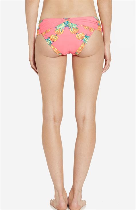 Mara Hoffman Ruched Side Bikini Bottom In Pink DAILYLOOK