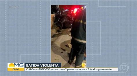 Batida Na Mgc 356 Deixa Dois Mortos E Dois Feridos Em Bh Bom Dia