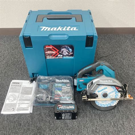 未使用未使用品makita 鮫肌 165mm充電式マルノコ ブルー HS002GRDXマキタバッテリー2個付40Vmax2