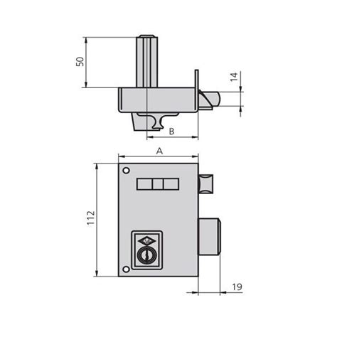 Cerradura Sobreponer Derecha Esmaltada 156A60D 1 CVL