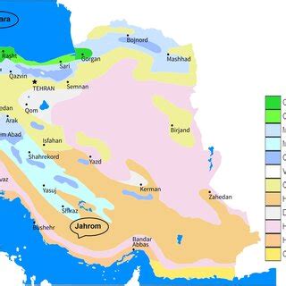 The climate map of Iran.... | Download Scientific Diagram