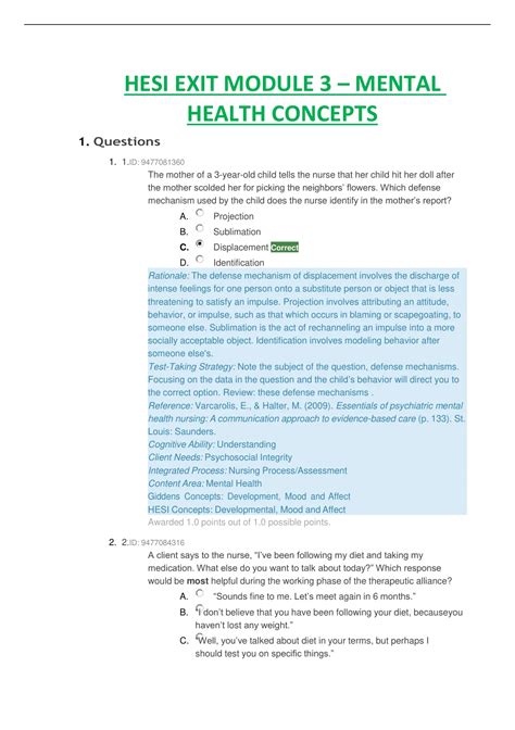 HESI EXIT MODULE 3 EXAM COMPLETE GUIDE WITH ALL CORRECT QUESTIONS AND