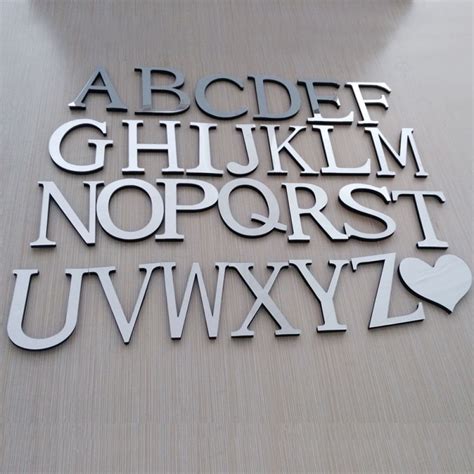 Acrylic Mirror 3d Alphabet Letters Wall Stickers