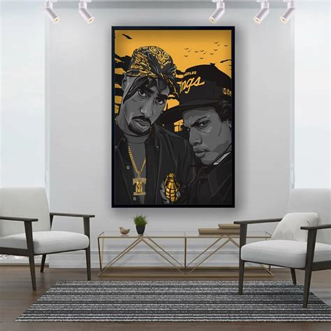 Tupac Eazy E Canvas Tupac Eazy E Wall Art 2pac Eazy E Hiphop