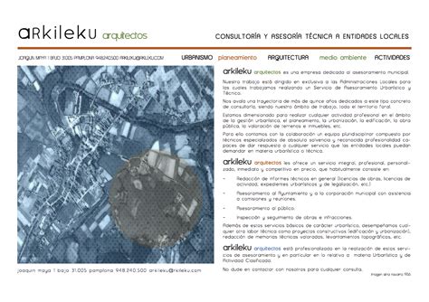 Arkileku Arquitectos Consultor A Y Asesor A T Cnica A Entidades Locales