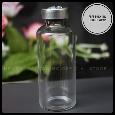 Jual Botol Kaca Vial 30ml Tutup Karet Segel Aluminium Shopee Indonesia