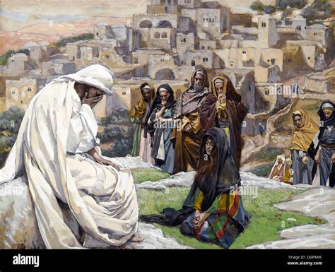 Jesus Wept, watercolour painting by James Tissot, 1886-1896 Stock Photo ...