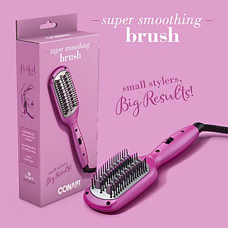 Conair BC11RN Straightening Brush Pink - Office Depot