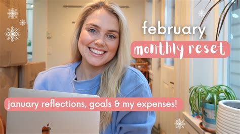 February Monthly Reset Routine Goal Setting January Reflections