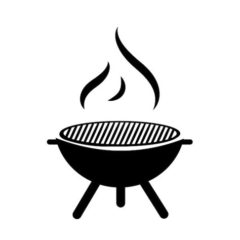 Logotipo de barbacoa y diseño de ilustración vectorial de símbolos