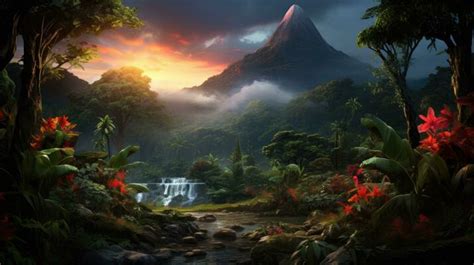 Jungle Volcano Stock Photos, Images and Backgrounds for Free Download