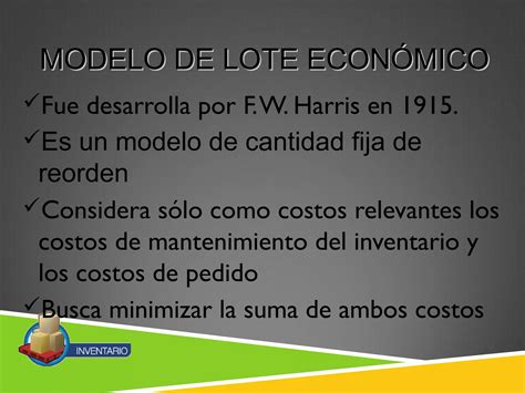 Modelo Lote Econ Mico Eoq Ppt