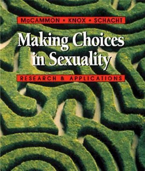 Making Choices In Sexuality Mccammon 9780534355951 Boeken Bol