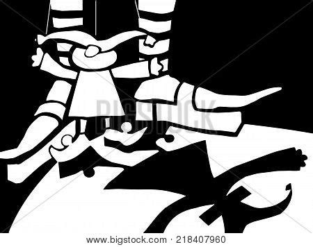 Puppet On Stage Black Vector & Photo (Free Trial) | Bigstock