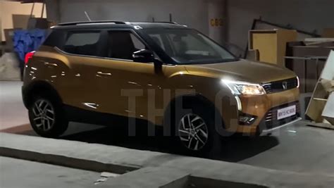 Mahindra Xuv300 Sportz Edition Spotted More Power Gold Colour Red