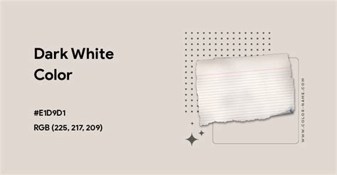 Dark White color hex code is #E1D9D1