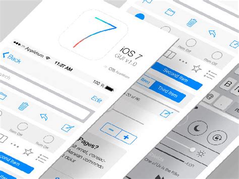 Ios7应用程序设计推荐 20套免费ios7 Ui Kit素材 设计达人