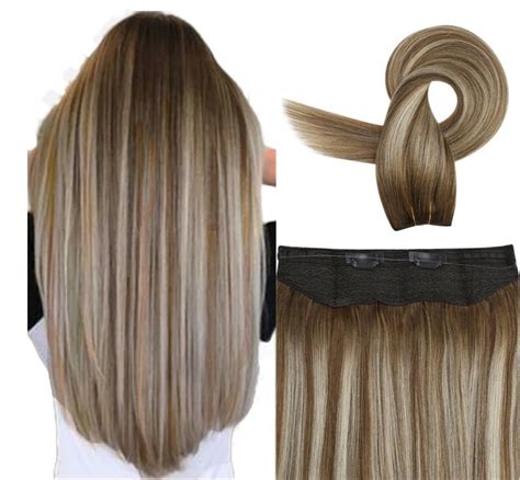 Balayage Medium Brown Light Blonde Highlights Halo 6 60 6 Etsy