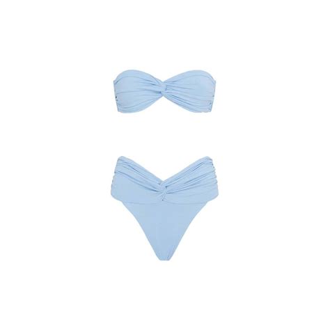 Buy LA REVECHE Amelie Bikini Swimwear Blue At 23 Off Editorialist